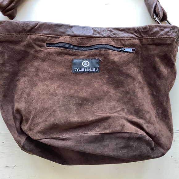 TYLIE MALIBU distressed brown leather hobo bag - Picture 10 of 15